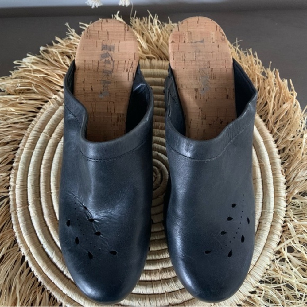 KORKS Women’s Sudbury Black Leather Clogs‎ Kork Ease Size 9 - Picture 2 of 16